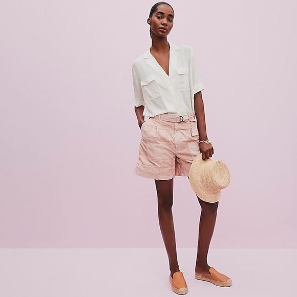 J CREW LTD O RING PATCHWORK HI RISE SHORTS NWT 6